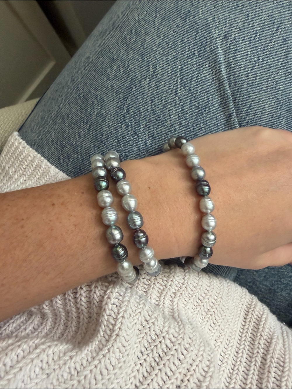 Honora Tuxedo Pearl Stretch Bracelet Set - Women Jewelry